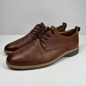 Amberjack The Original Men's US 10 Chestnut Leather Oxford Dress Shoes Comfort